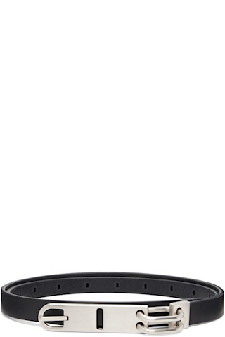 Rick Owens: Black Tower Tongue Belt | SSENSE