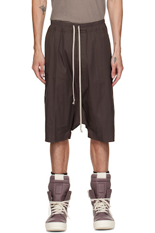 Rick Owens: Gray Tower Rick S Pods Shorts | SSENSE