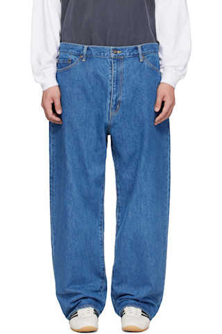 パンツ WTAPS BLUES BAGGY 02 TROUSERS DENIM 03 WTAPS: Blue 'Blues' Straight Jeans | SSENSE