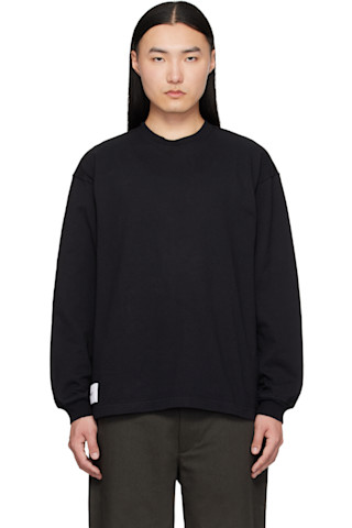 WTAPS: Black SIGN-YD Long Sleeve T-shirt | SSENSE