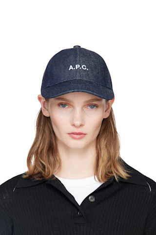 A.P.C.: ネイビー Charlie ベースボールキャップ | SSENSE 日本