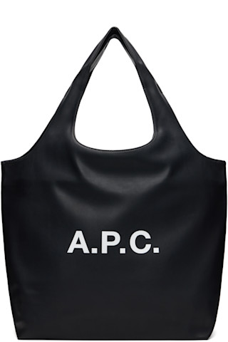 A.P.C.: ブラック Ninon トートバッグ | SSENSE 日本