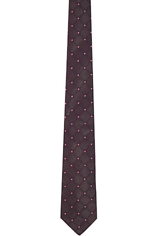 Paul Smith: Burgundy Dots Tie | SSENSE