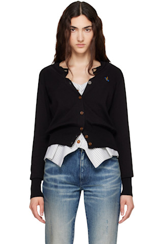 Vivienne Westwood: Black Bea Cropped Cardigan | SSENSE