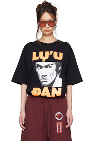 LU'U DAN: BRUCE LEE x LỰU ĐẠN Black Concert T-shirt | SSENSE