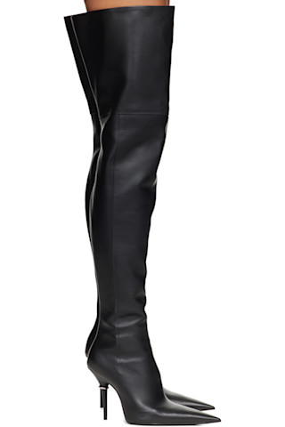 Balenciaga: Black Avenue After Tall Boots | SSENSE