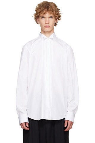 Dries Van Noten: White Cotton Shirt | SSENSE