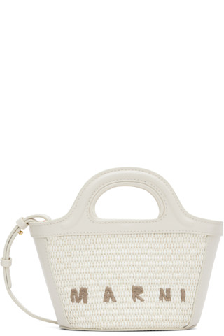 Marni: White Tropicalia Micro Tote | SSENSE Canada