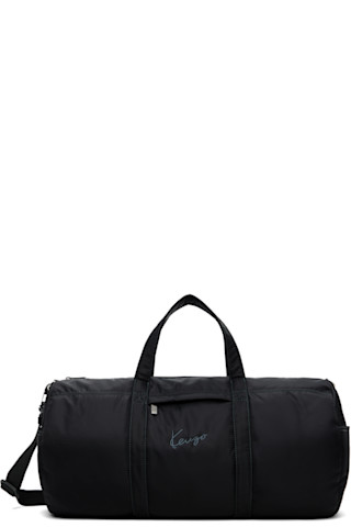 Kenzo: Black Kenzo Paris 'KENZO Signature' Duffle Bag | SSENSE