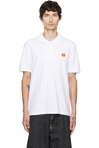 Maison Kitsuné: White Fox Head Regular Polo | SSENSE
