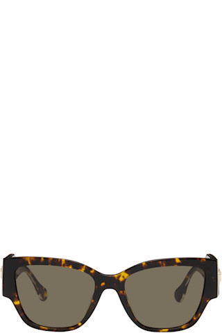 Versace: Brown Tortoiseshell Sunglasses | SSENSE