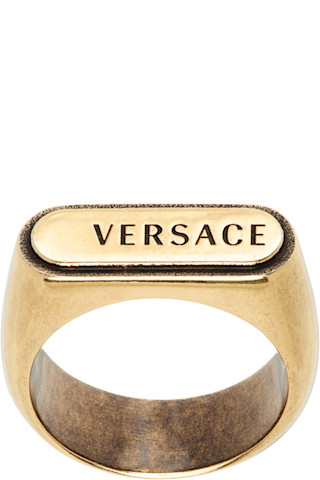 Versace: Logo Tag Ring | SSENSE