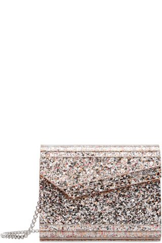 Jimmy Choo: ピンク＆シルバー Candy クラッチバッグ | SSENSE 日本