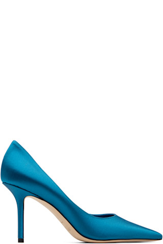 Jimmy Choo ♡ LOVE 85 コバルトブルー Jimmy Choo: Blue Love 85 Heels | SSENSE