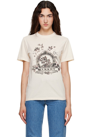 Isabel Marant Etoile: Off-White Zewel T-shirt | SSENSE