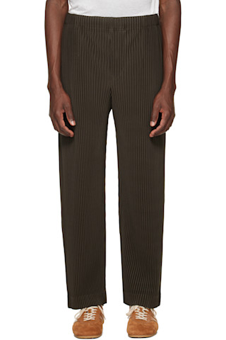 HOMME PLISSÉ ISSEY MIYAKE: Brown Monthly Colors July Trousers | SSENSE