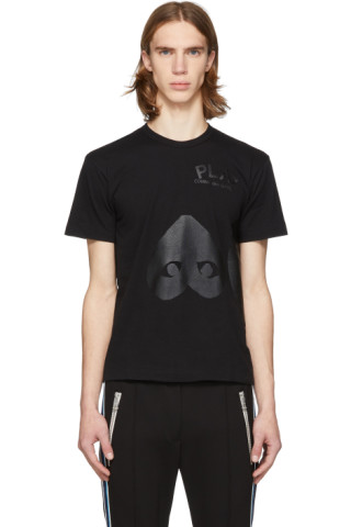 Comme des Garçons Play: Black Upside Down Heart T-Shirt | SSENSE Canada