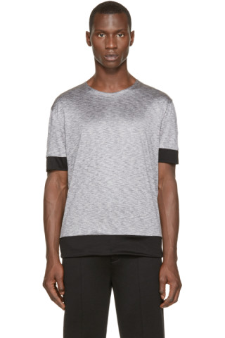 Balenciaga: Grey & Black Reversible T-Shirt | SSENSE Canada