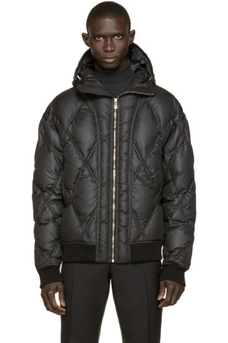 Versus: Black Quilted Down Jacket | SSENSE