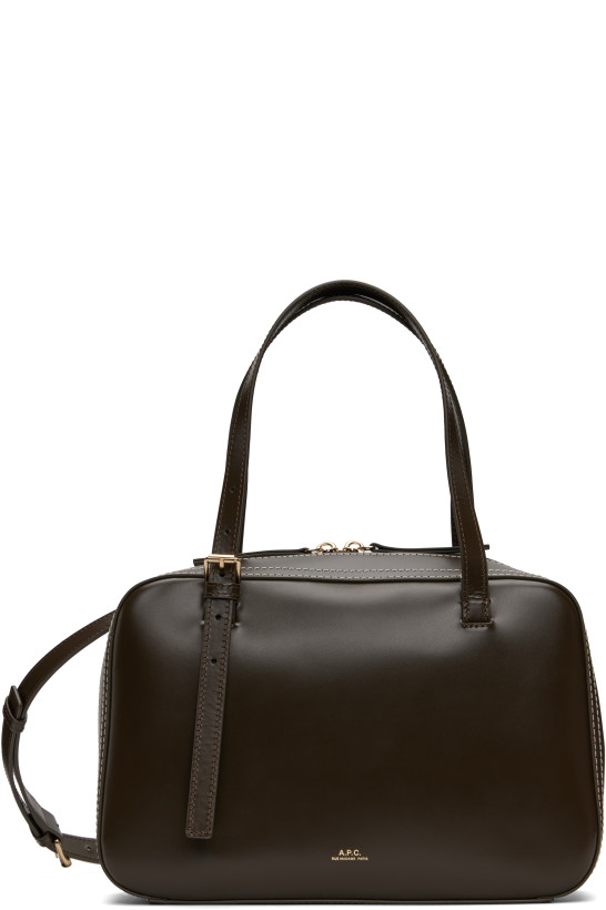 A.P.C. Khaki Virginie Box Bag
