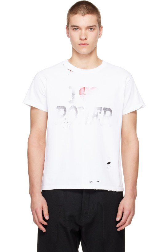MATIÈRES FÉCALES White Short-Sleeve Power T-shirt