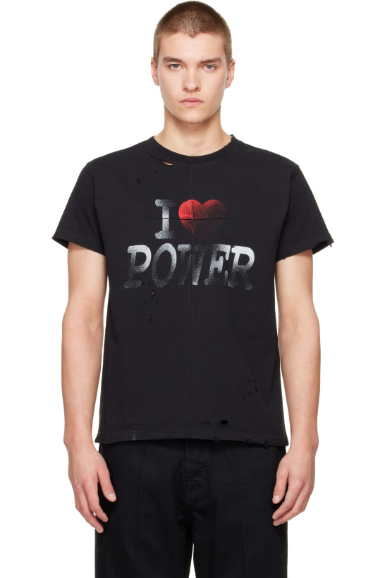 MATIÈRES FÉCALES Black Short-Sleeve Power T-shirt