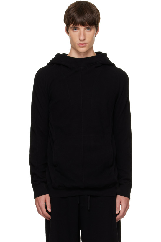 Julius Black Seamed Hoodie