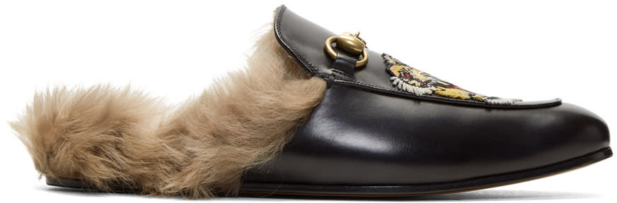 gucci fur loafers tiger