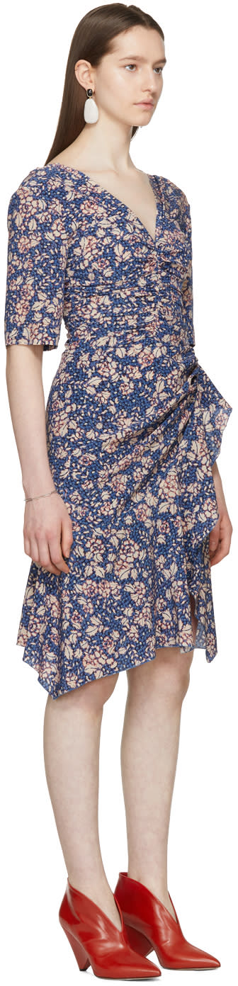 Isabel Marant Blue Silk Brodie Dress Womens Dress Shop