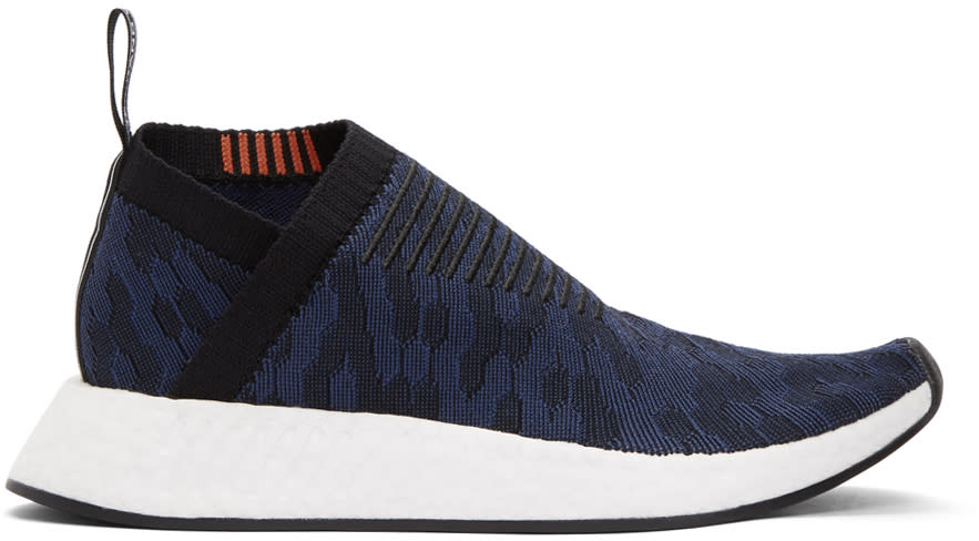 Adidas Originals Black and Indigo Nmd cs2 Pk Sneakers Adidas Originals Black and Indigo Nmd cs2 Pk Sneakers