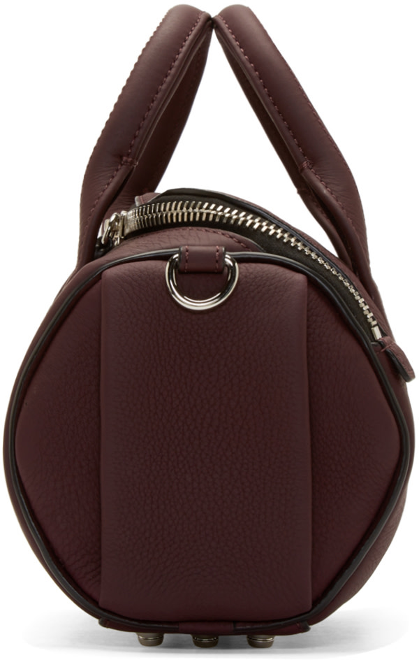 ALEXANDER WANG Rockie Mini Dumbo Pebbled Duffel Bag, Oxblood