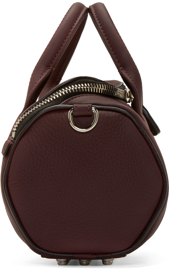 ALEXANDER WANG Rockie Mini Dumbo Pebbled Duffel Bag, Oxblood