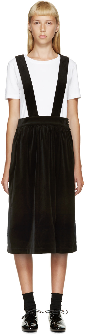 Comme des Garçons Girl Black Velvet Suspender Dress