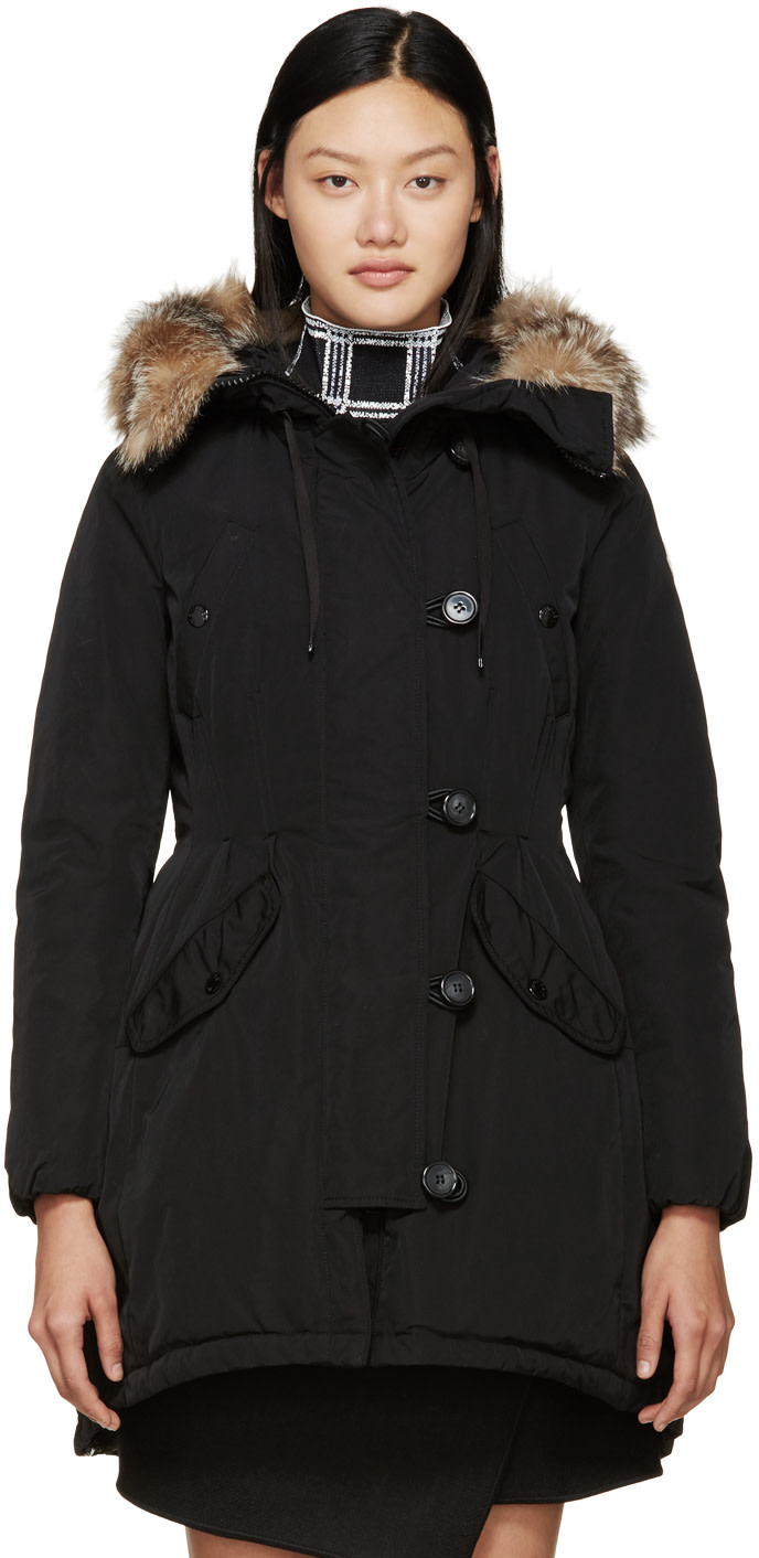 Moncler Black Down Ariette Coat