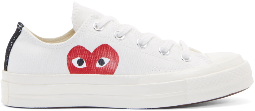 Comme des Garçons Play White Heart Logo Converse Edition Sneakers 