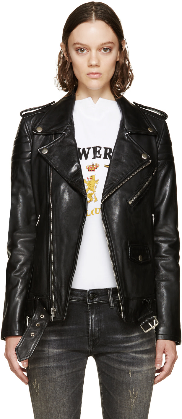 BLK DNM Black Biker 8 Leather Jacket