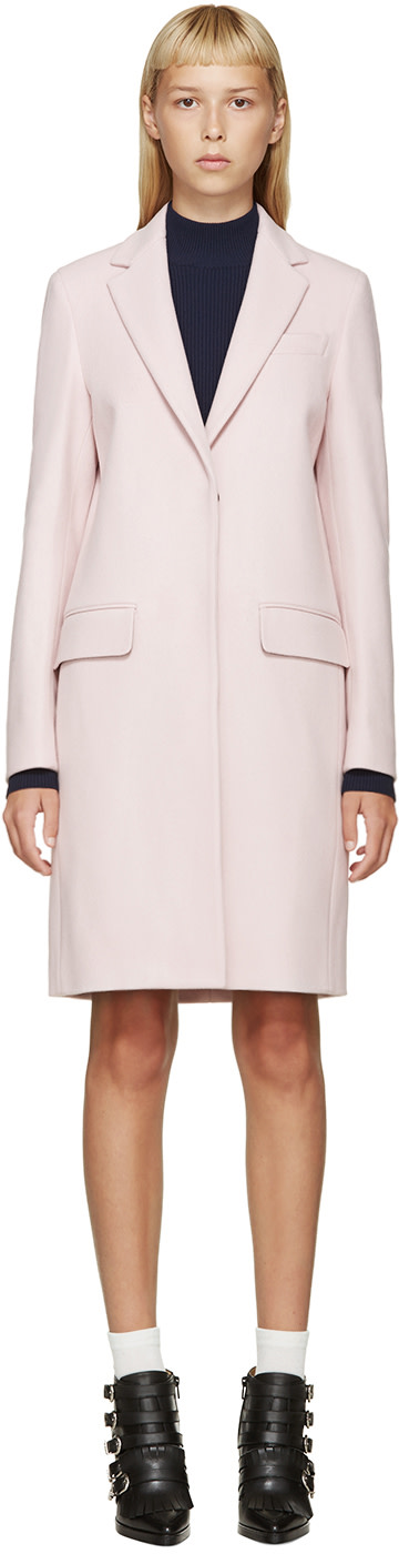 MSGM Pink Felted Wool Coat