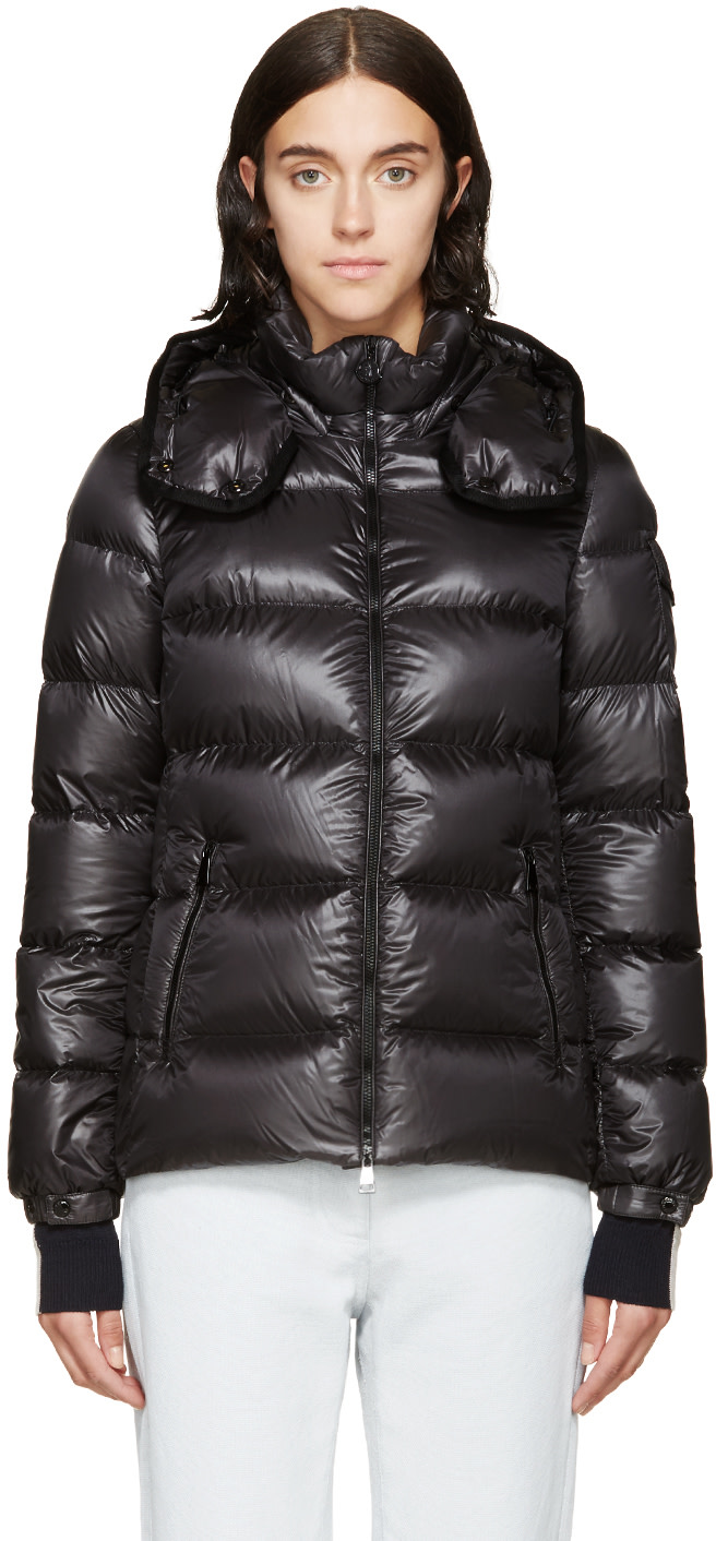 Moncler: Charcoal Berre Down Jacket | SSENSE