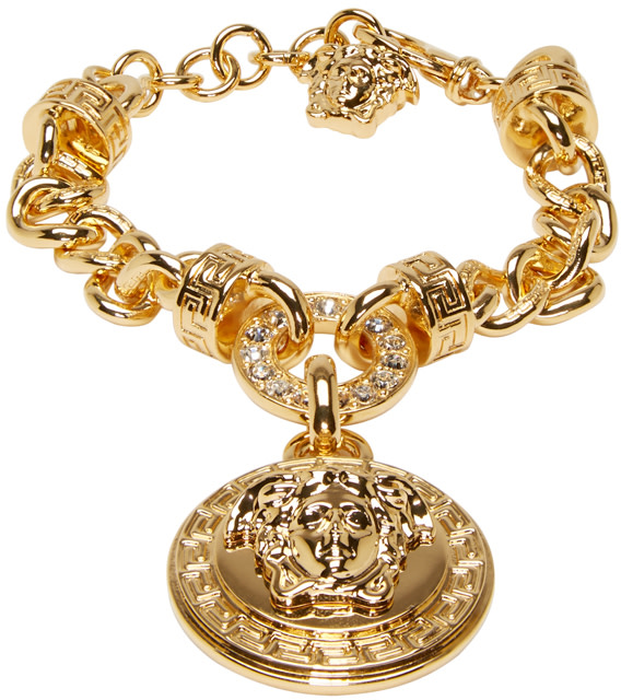 Versace: Gold Medusa Pendant Bracelet | SSENSE