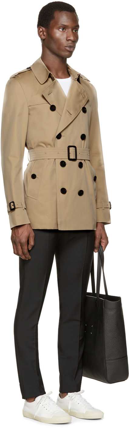 Burberry London Tan Short Sandringham Trench