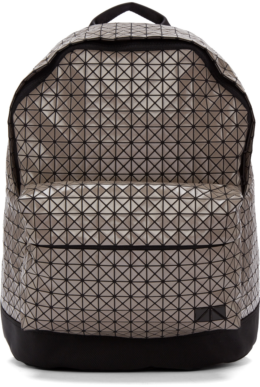 Bao Bao Issey Miyake Grey Geometric Daypack Backpack