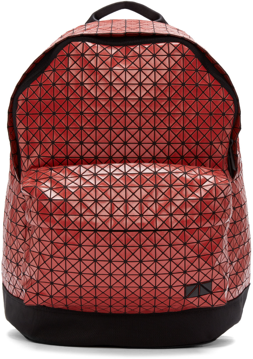 Bao Bao Issey Miyake Red Geometric Backpack