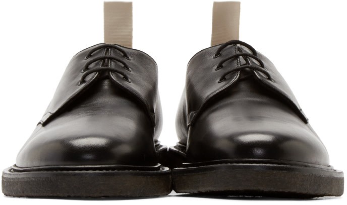 Common Projects Black Leather Cadet Derbys