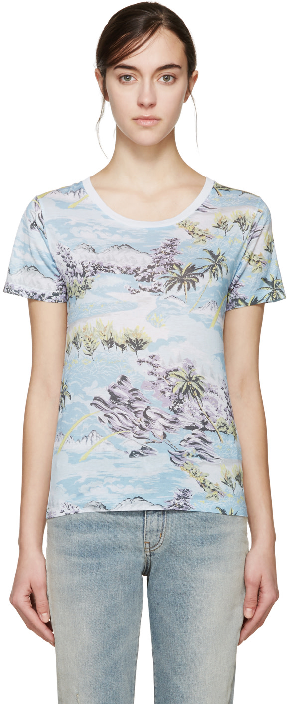 Saint Laurent Multicolor Hawaii T Shirt