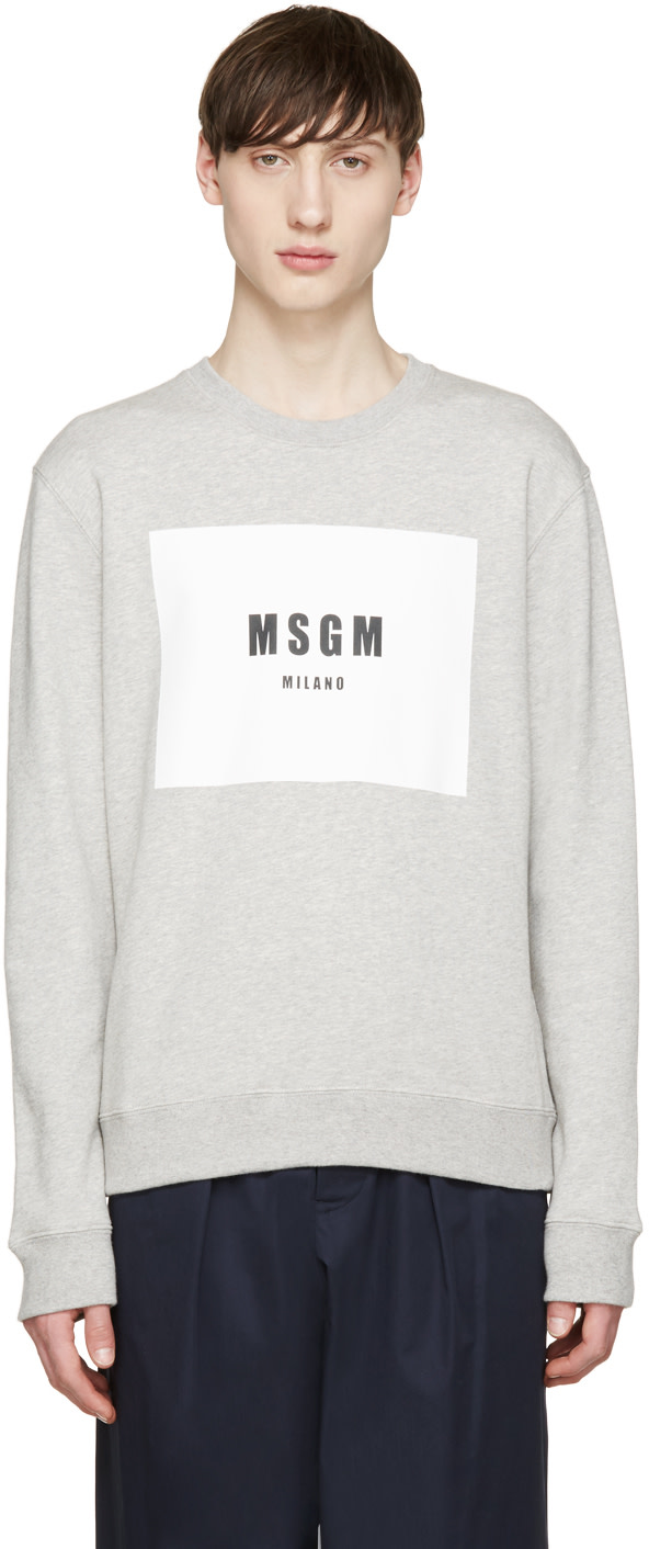 MSGM - Grey Logo Pullover