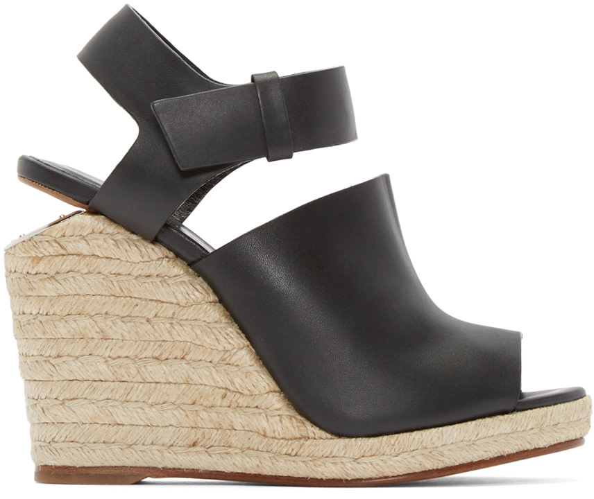 Alexander Wang - Black Leather Tori Sandals