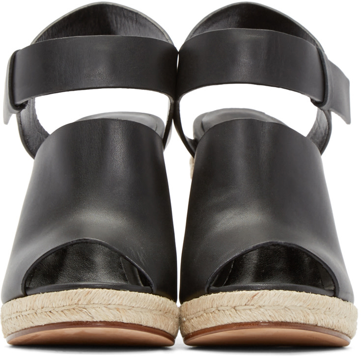 Alexander Wang - Black Leather Tori Sandals