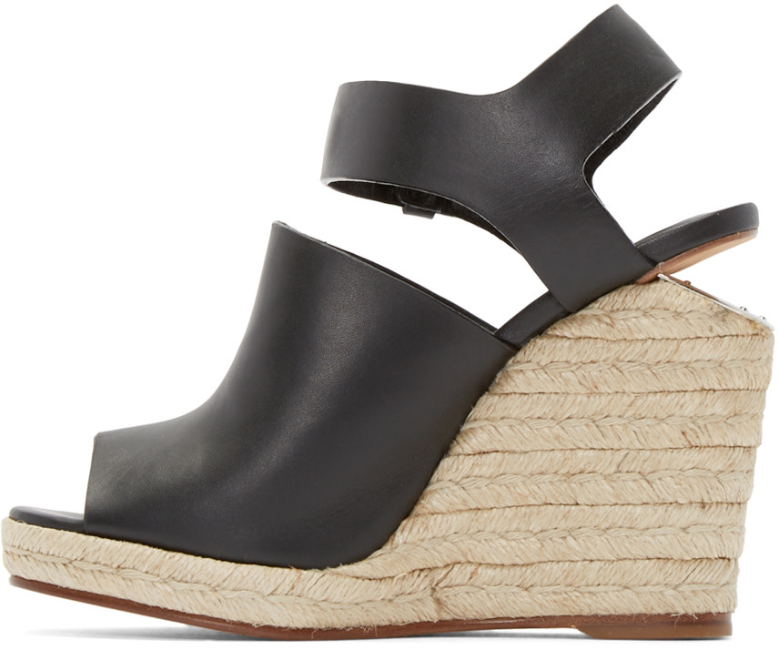 Alexander Wang - Black Leather Tori Sandals