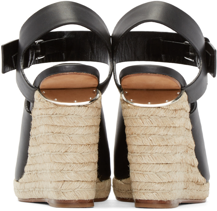 Alexander Wang - Black Leather Tori Sandals