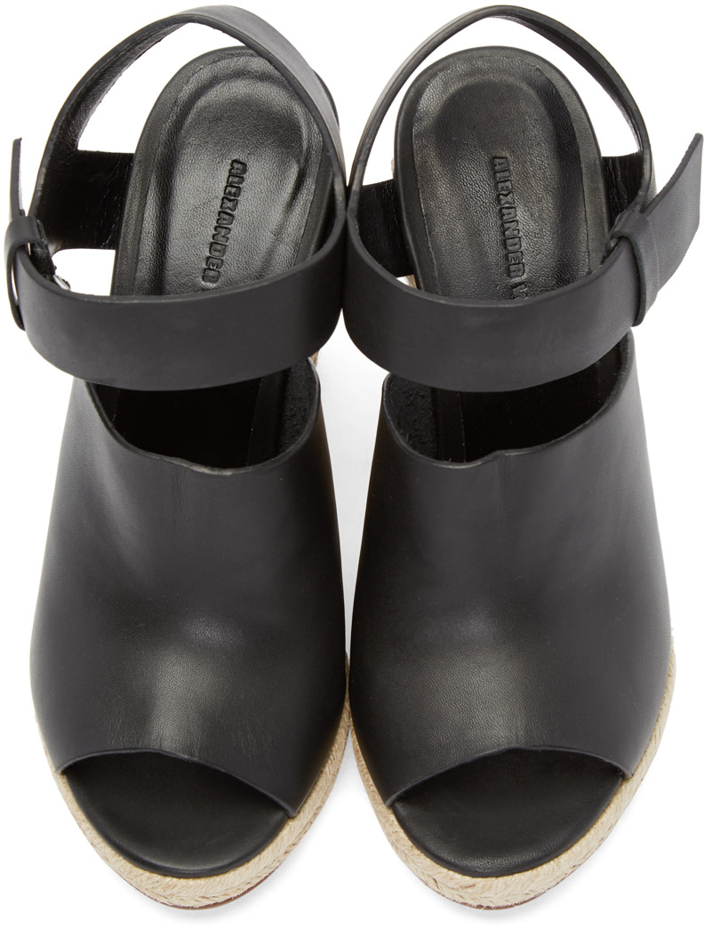 Alexander Wang - Black Leather Tori Sandals